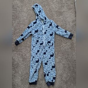 Jam Jam Blue Elephant Print Boys One Piece Pajama